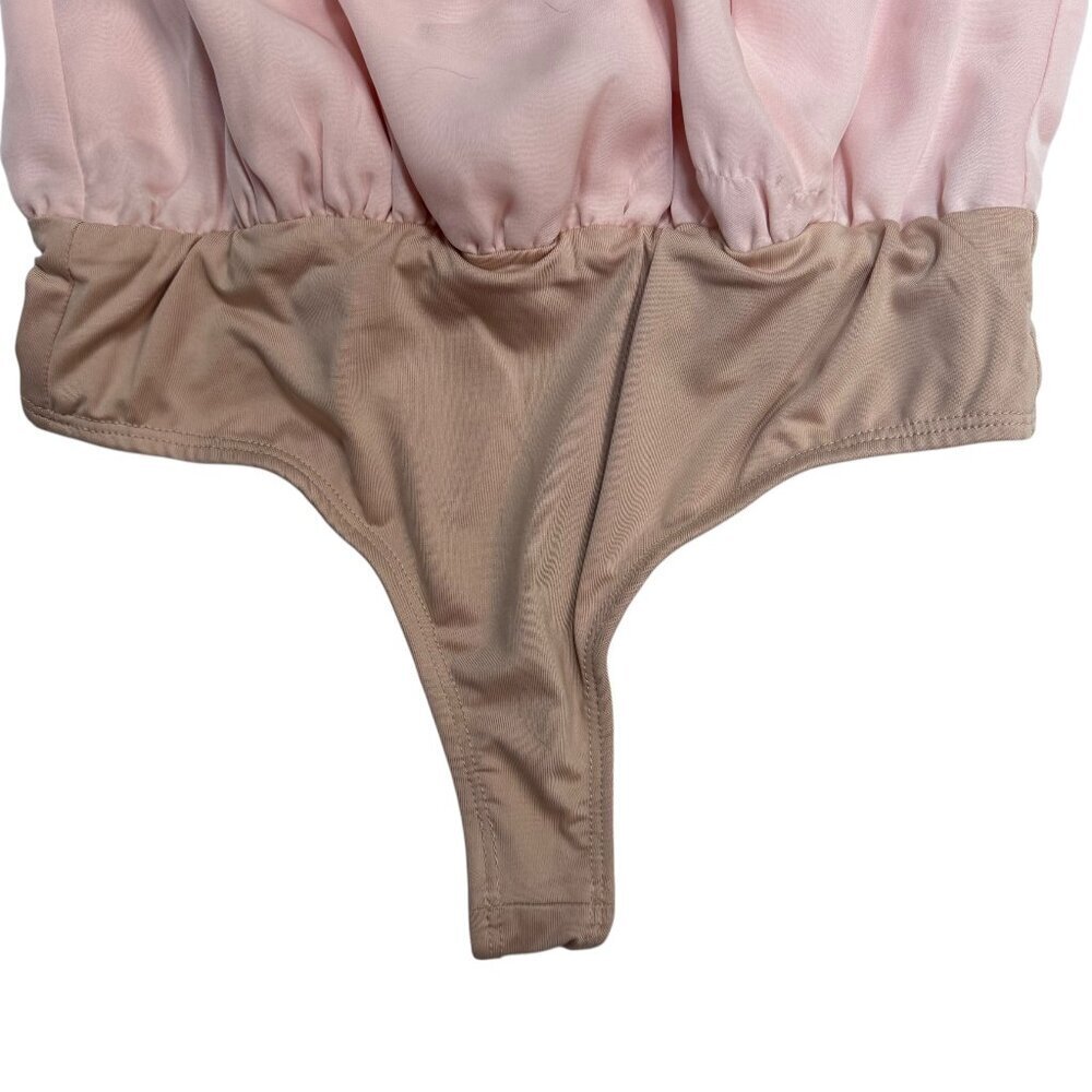 EUC Lovers and Friends Pink Sheer Sleeve Bodysuit XS - Picture 6 of 6